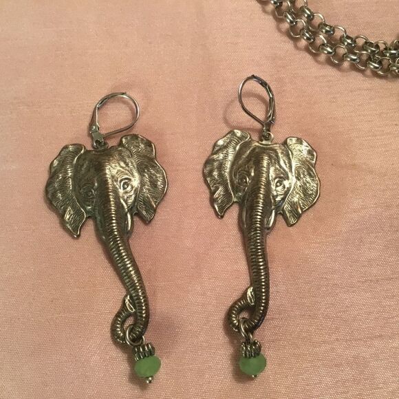 $12 or 3/$25 Silvertone Elephant Necklace Set - Picture 7 of 13